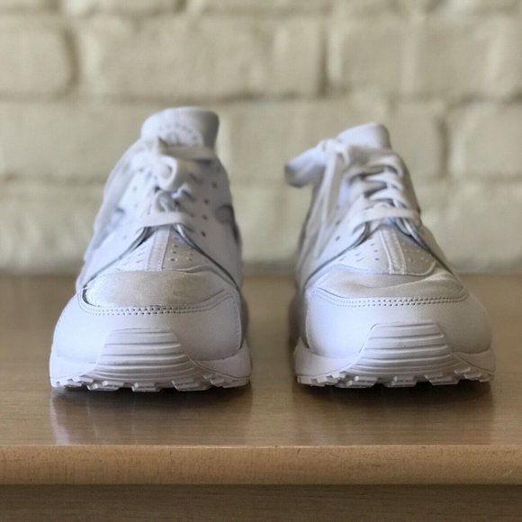 Nike Air Huarache Triple White Womens 11/ Mens 9.5 Sneakers Shoes Pure P… - Picture 6 of 10